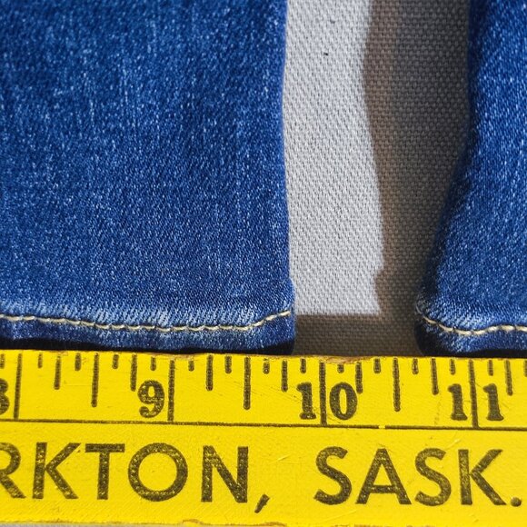 Tommy Hilfiger Jeans women's sz 0/W25 denim blue wide leg crop factorydistressed - Picture 16 of 16